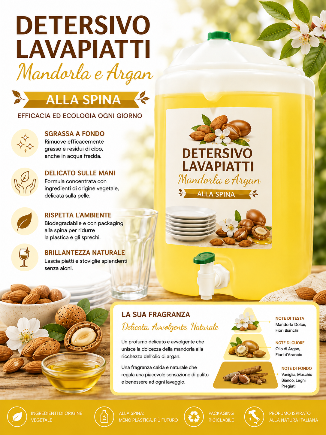 Lavapiatti mandorla e argan