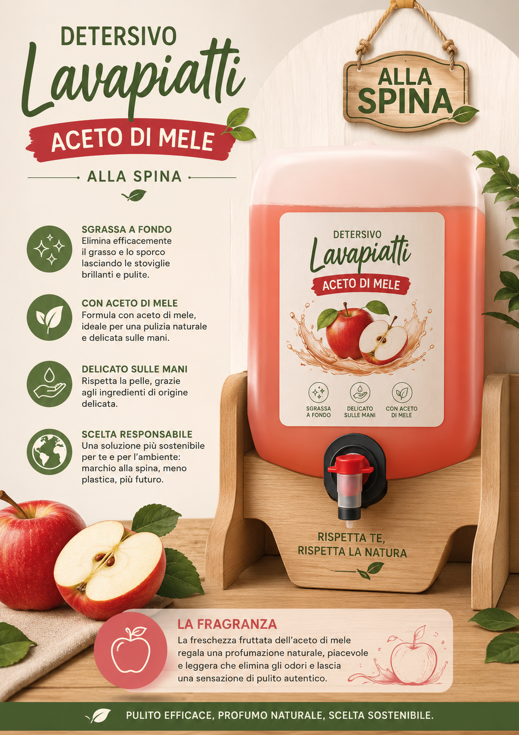 Lavapiatti aceto di mele