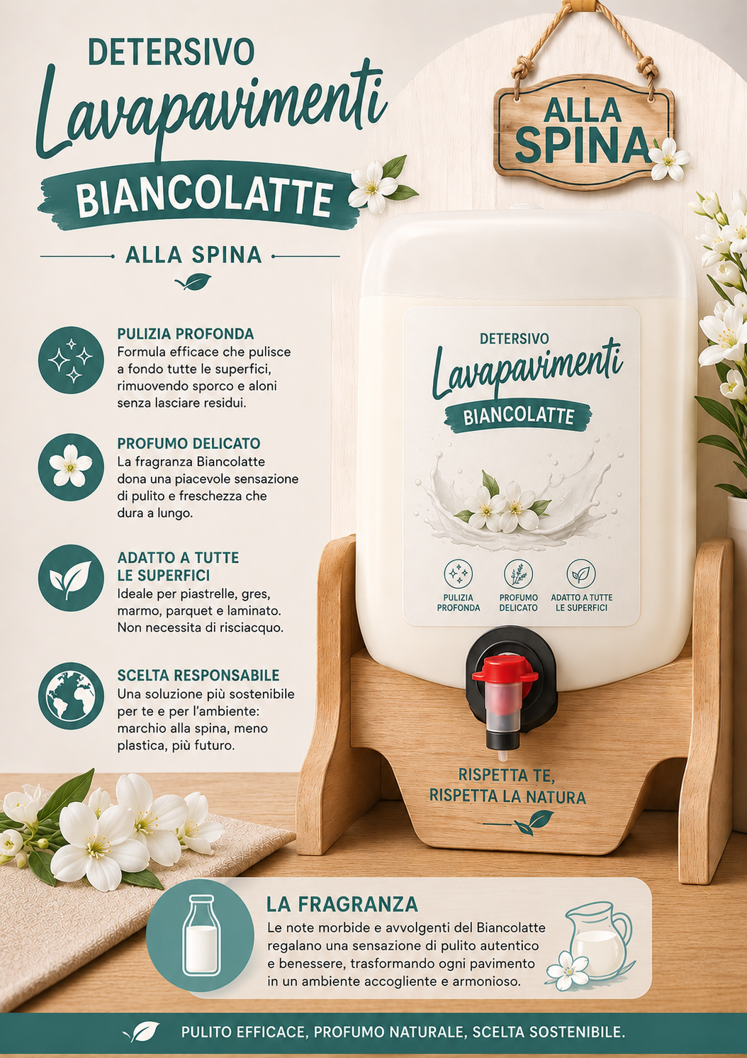 Lavapavimenti biancolatte