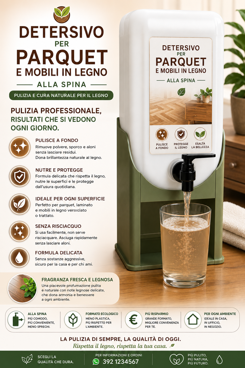 Lavapavimenti parquet e mobili in legno