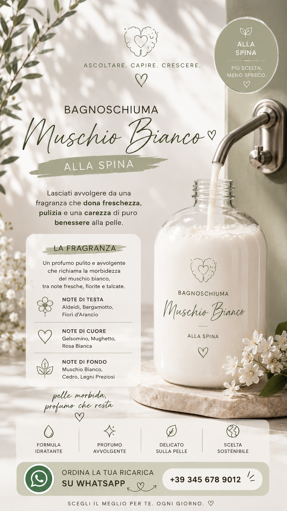 Bagnoschiuma muschio bianco