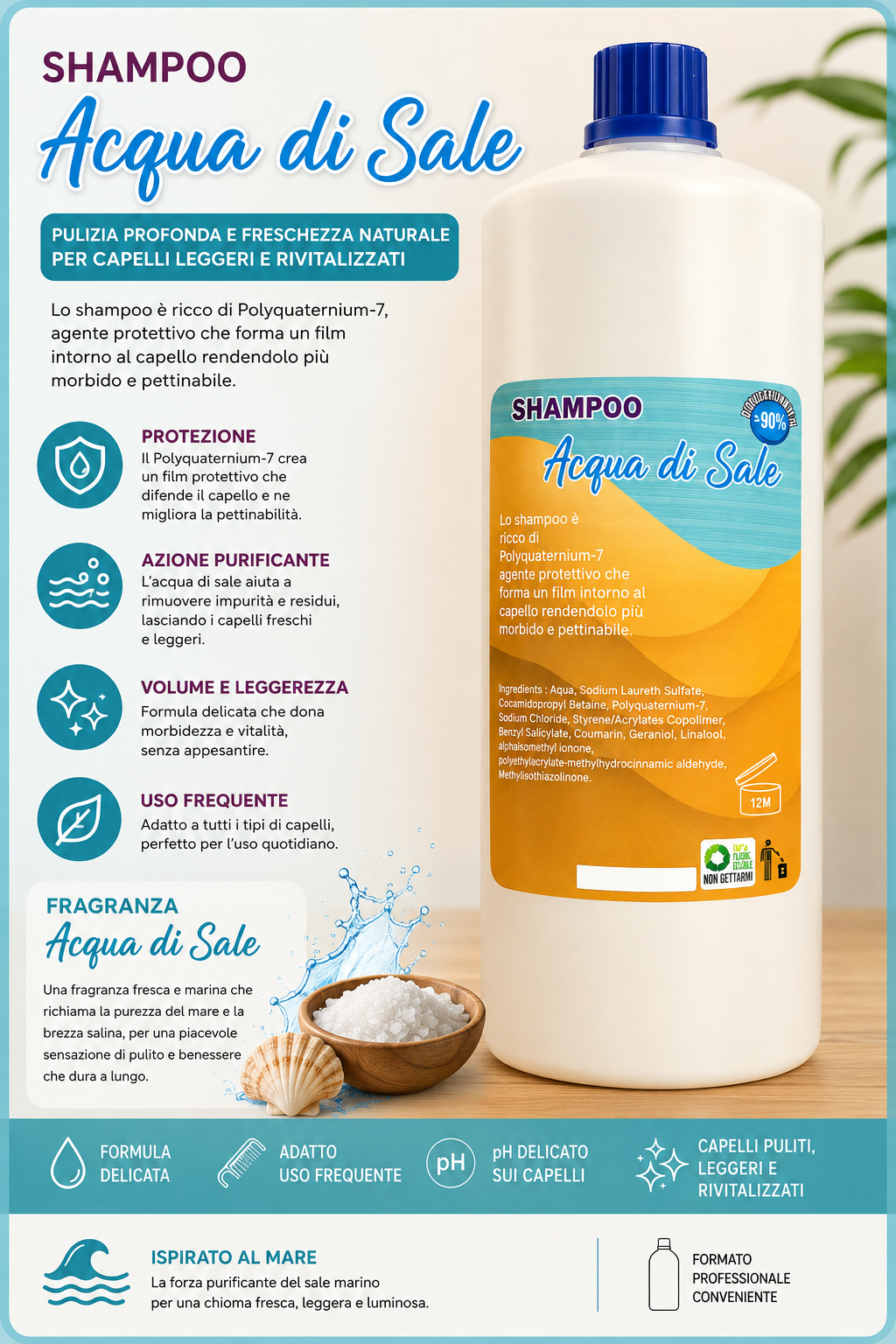 Shampoo acqua di sale da 1KG