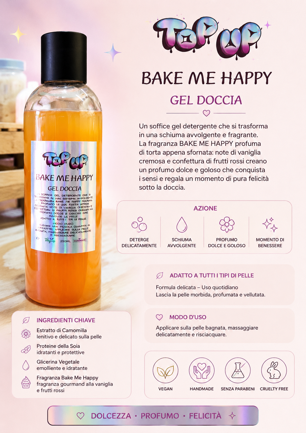 Gel doccia handmade bake me happy
