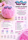 Bomba da bagno rosa e petali