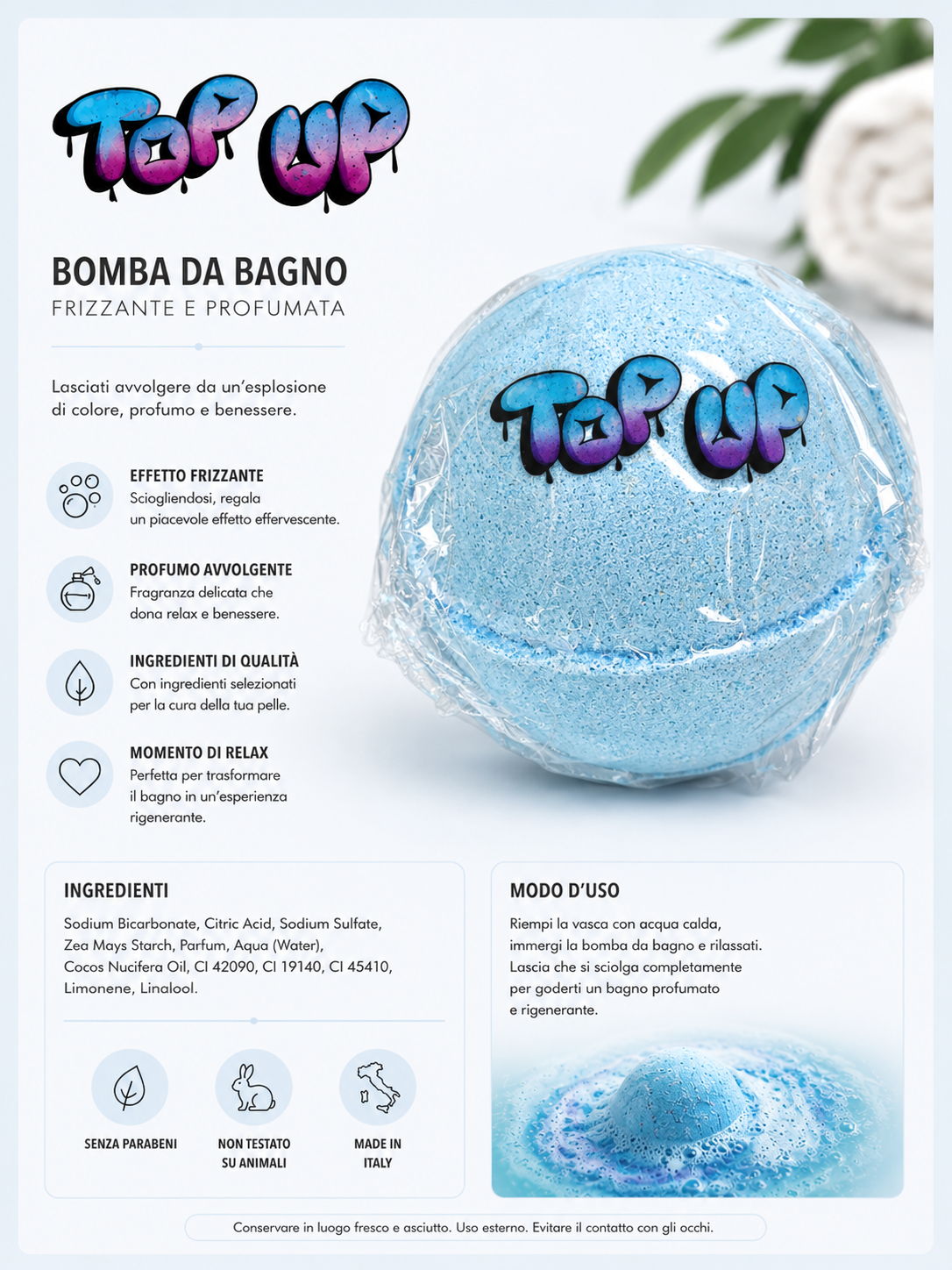 Bomba da bagno mirtillo