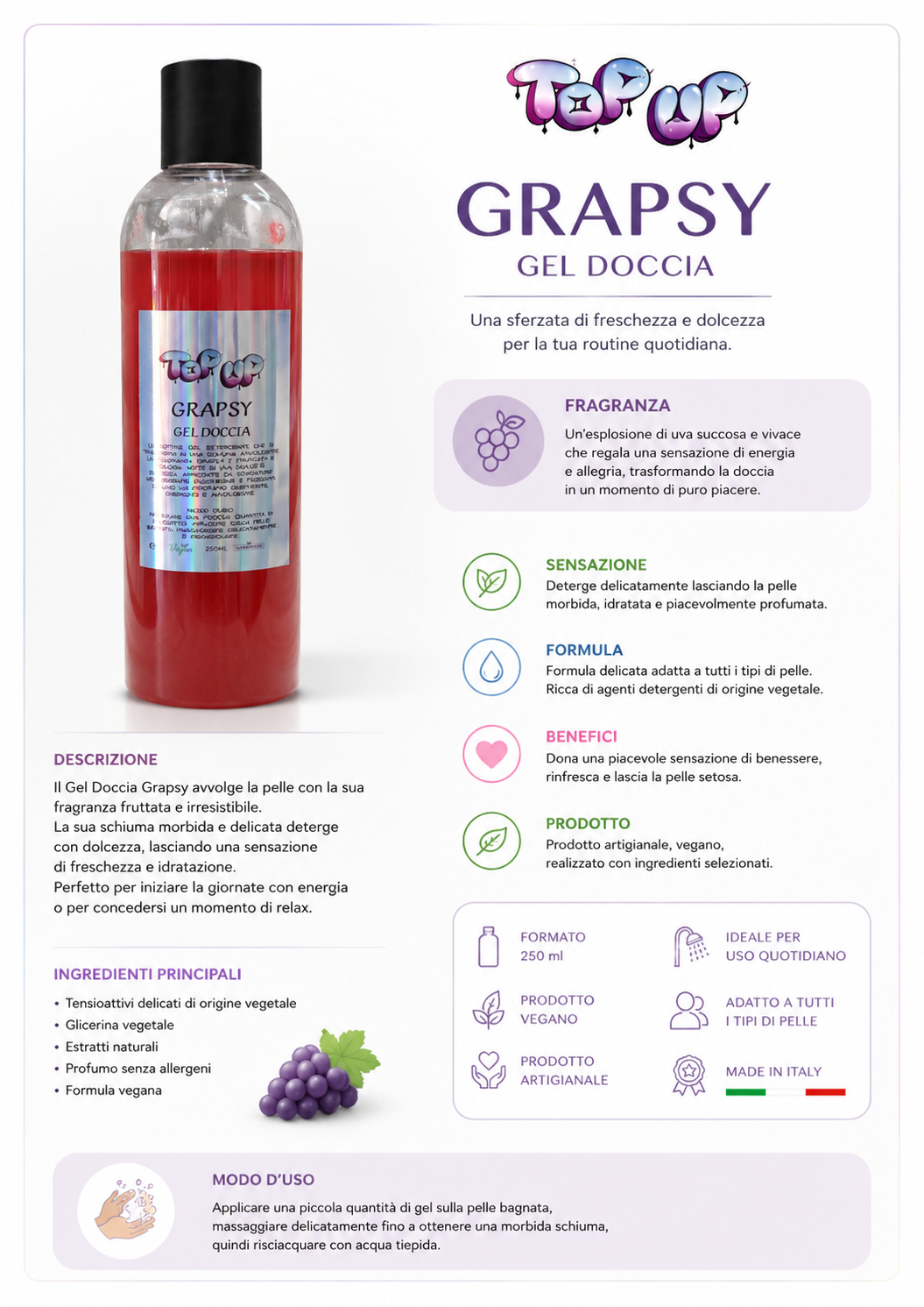 Gel doccia handmade grapsy