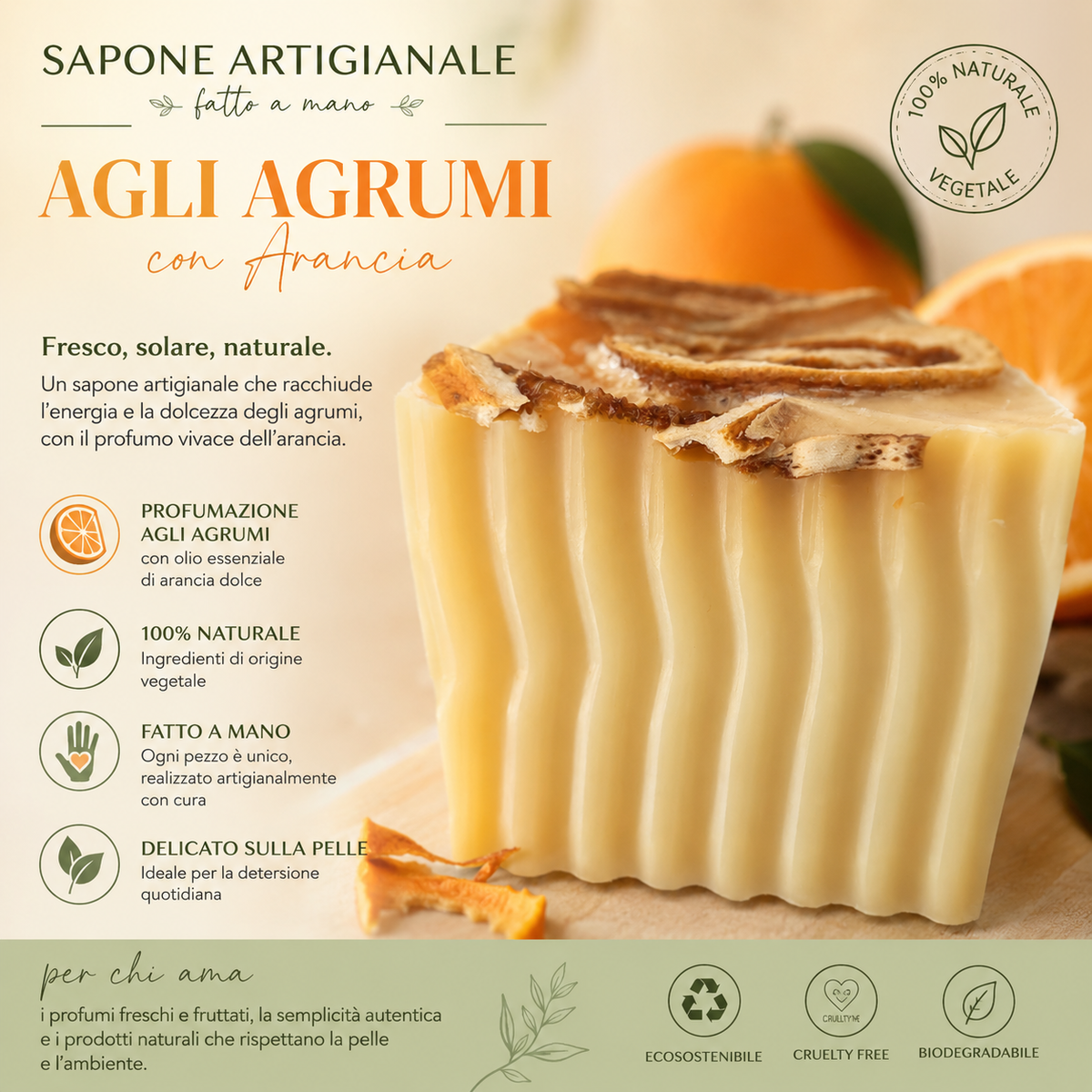 Sapone artigianale agli agrumi