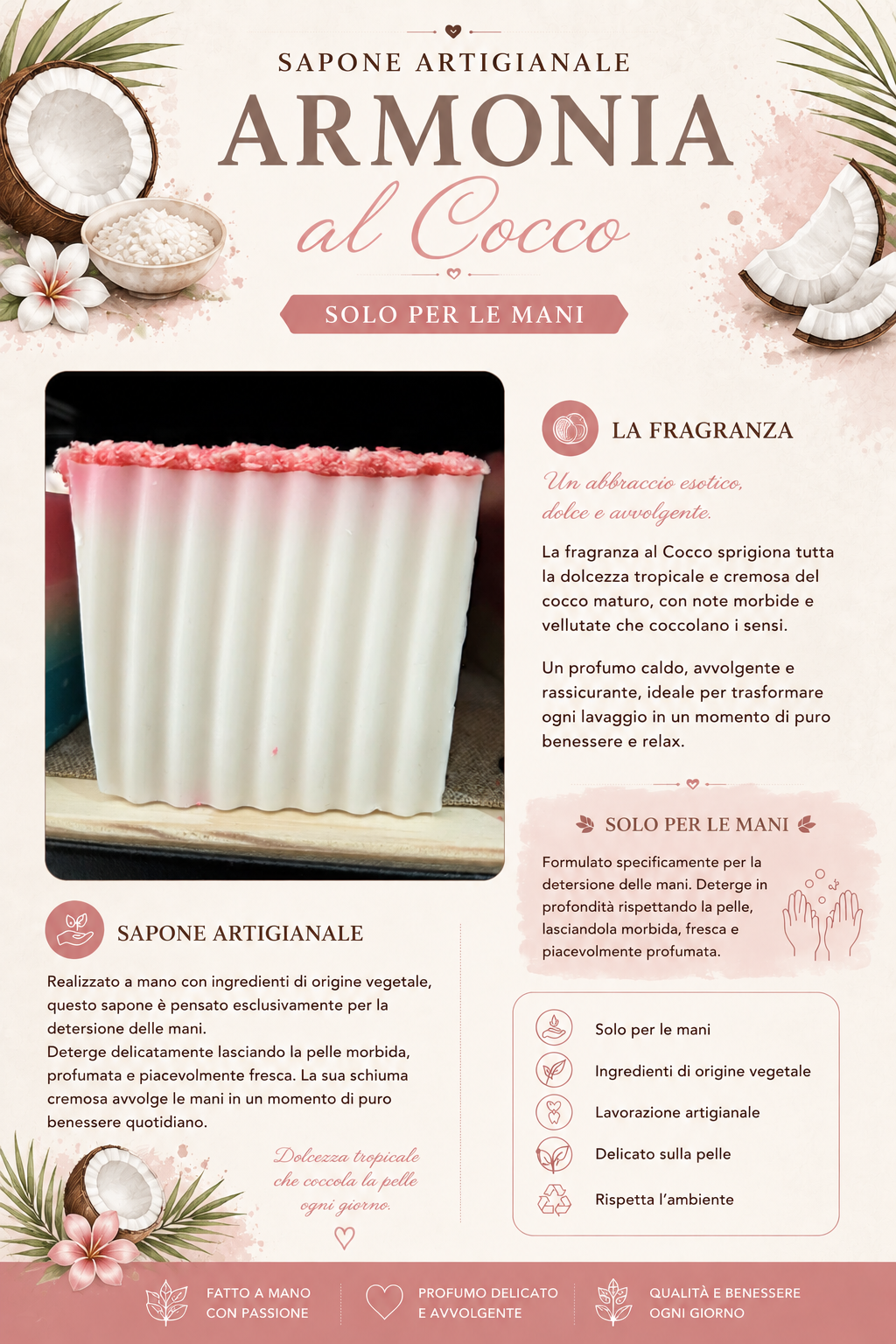 Sapone artigianale cocco