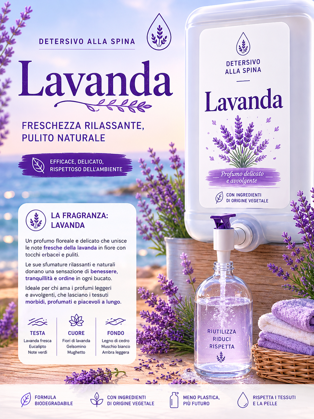 Detersivo a mano e in lavatrice lavanda
