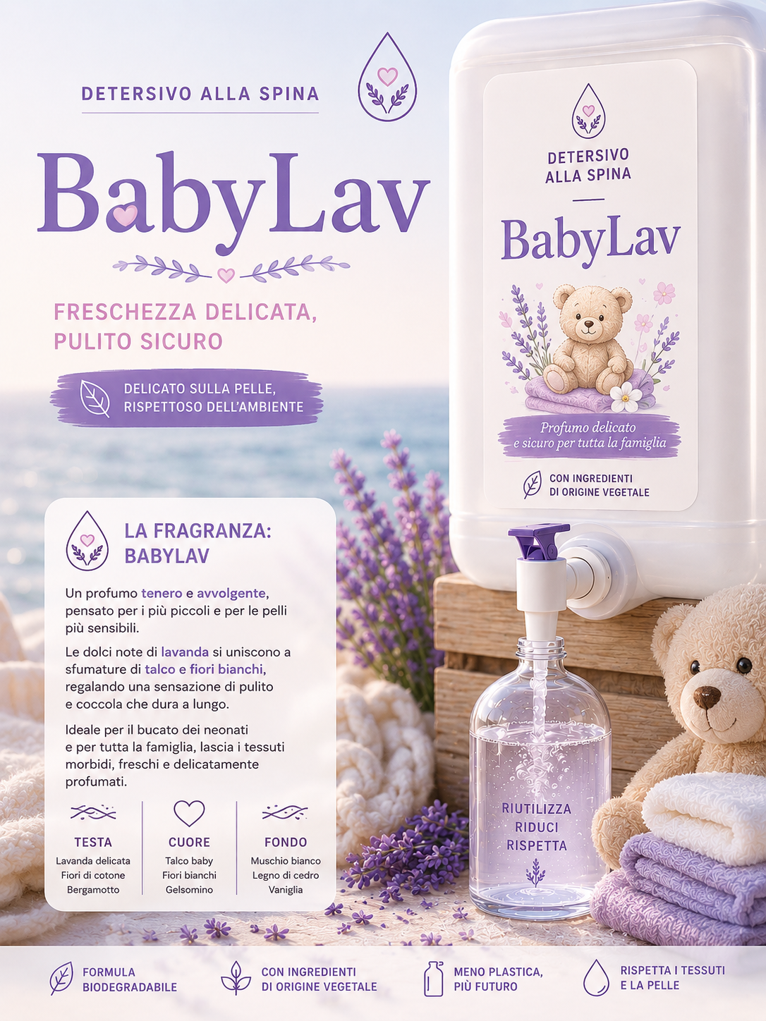 Detersivo a mano e in lavatrice babylav
