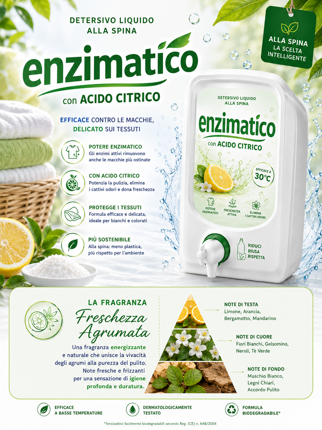 Detersivo a mano e in lavatrice enzimatico