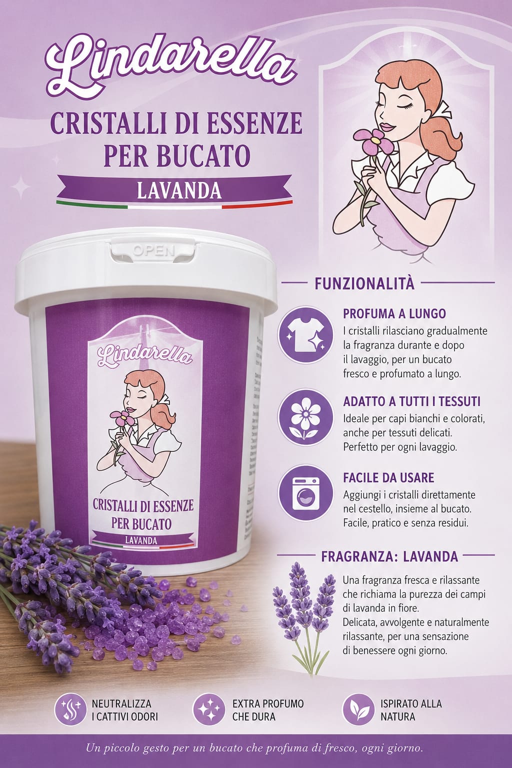 Cristalli di essenza lavanda