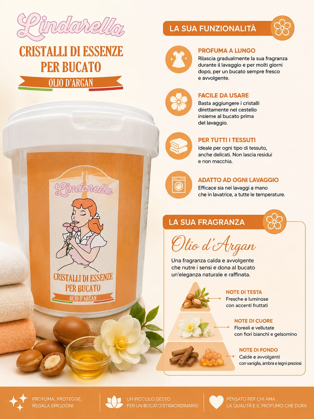 Cristalli di essenza olio di argan