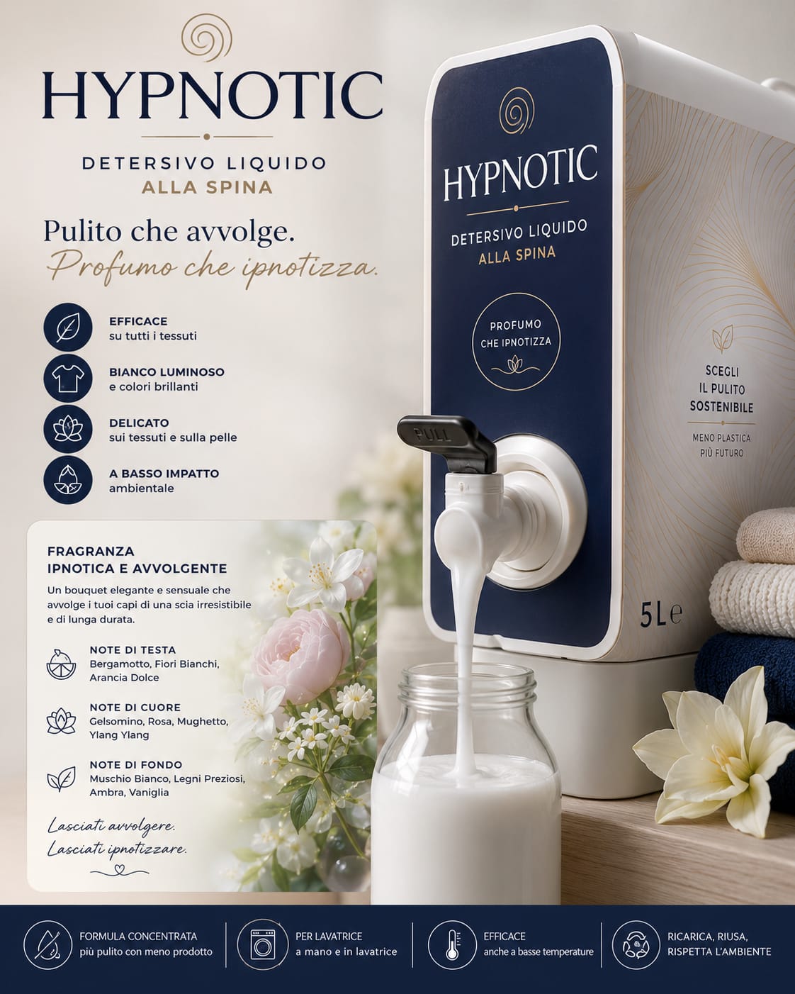 Detersivo a mano e in lavatrice hypnotic