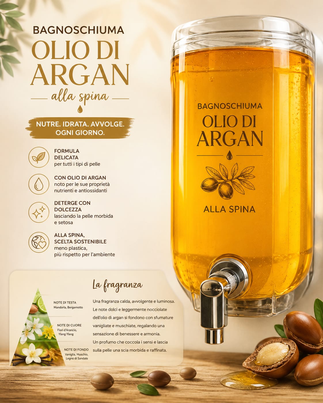Bagnoschiuma olio di argan