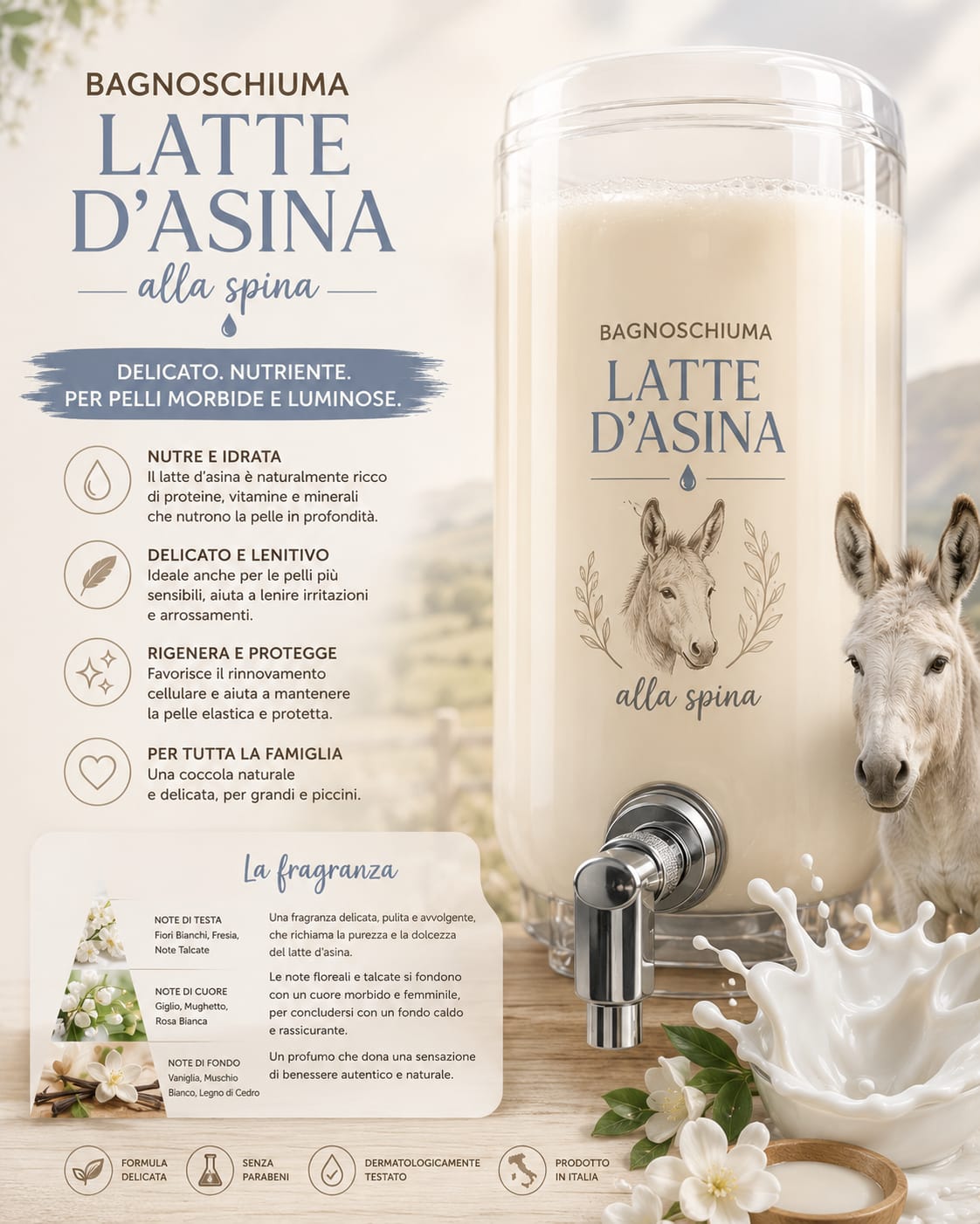 Bagnoschiuma latte d'asina