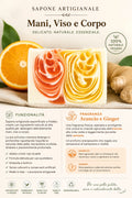 Sapone colato a mano arancio e ginger