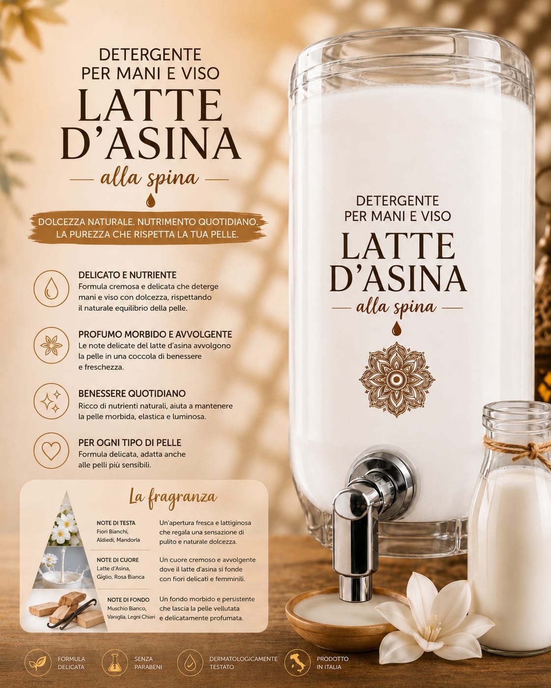 Detergente mani latte d'asina