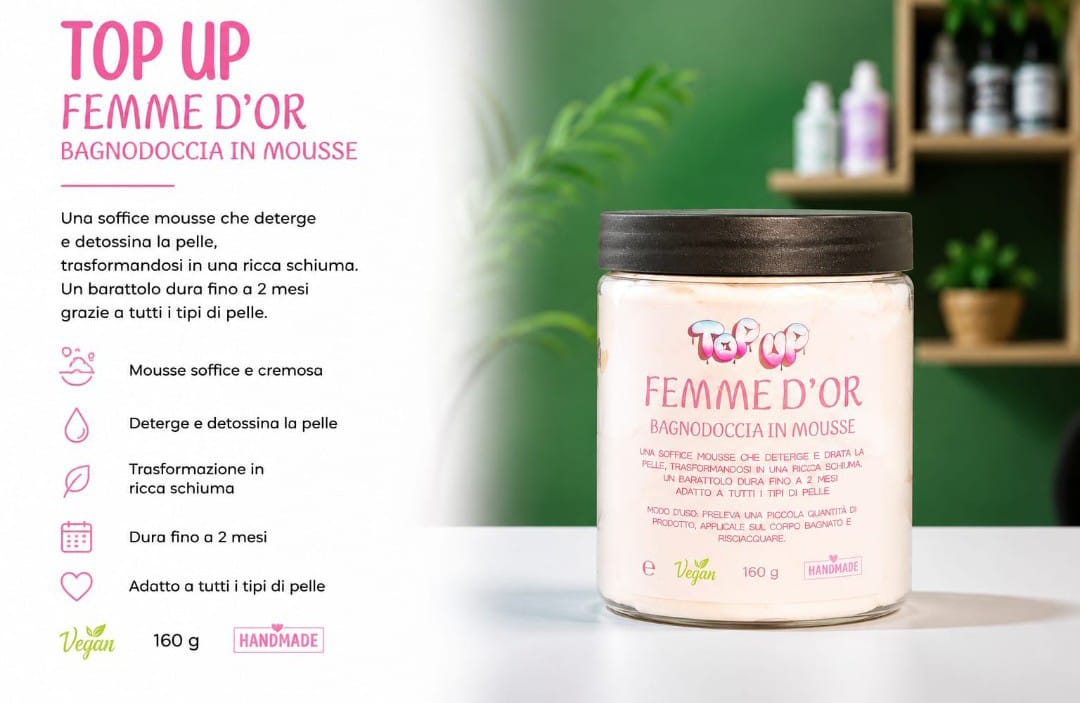 Bagnodoccia in mousse femme d'or