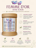 Scrub in sfere femme d'or