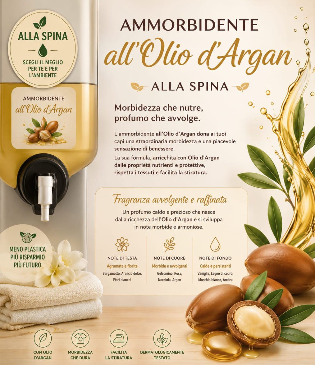 Ammorbidente olio d'argan
