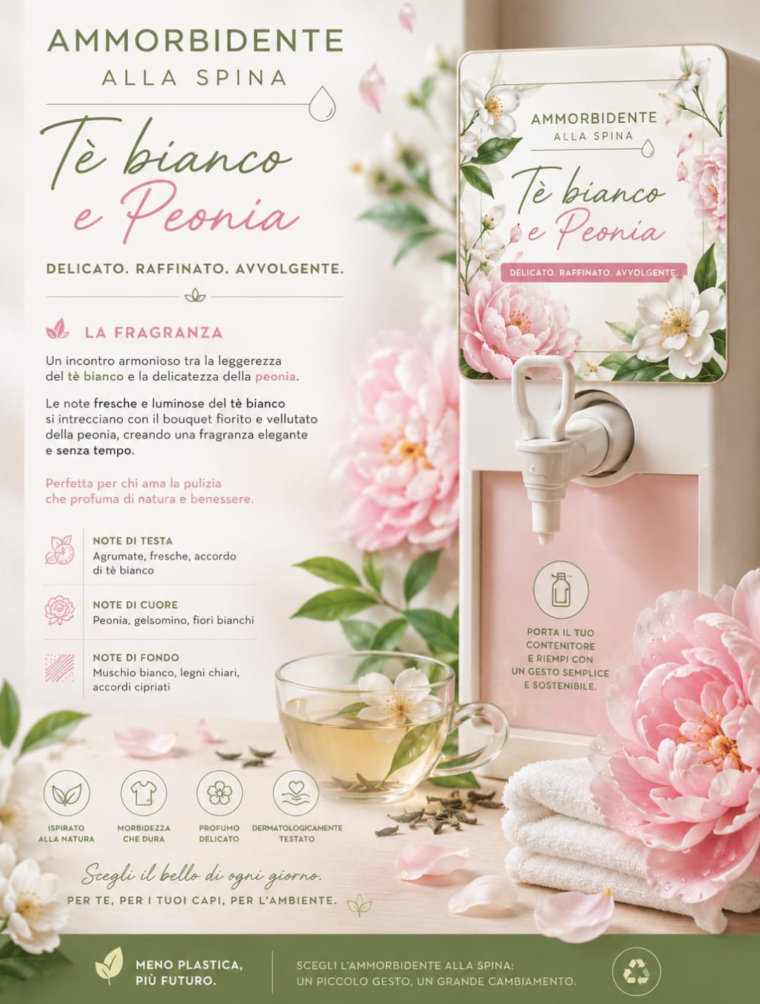 Ammorbidente tè bianco e peonia
