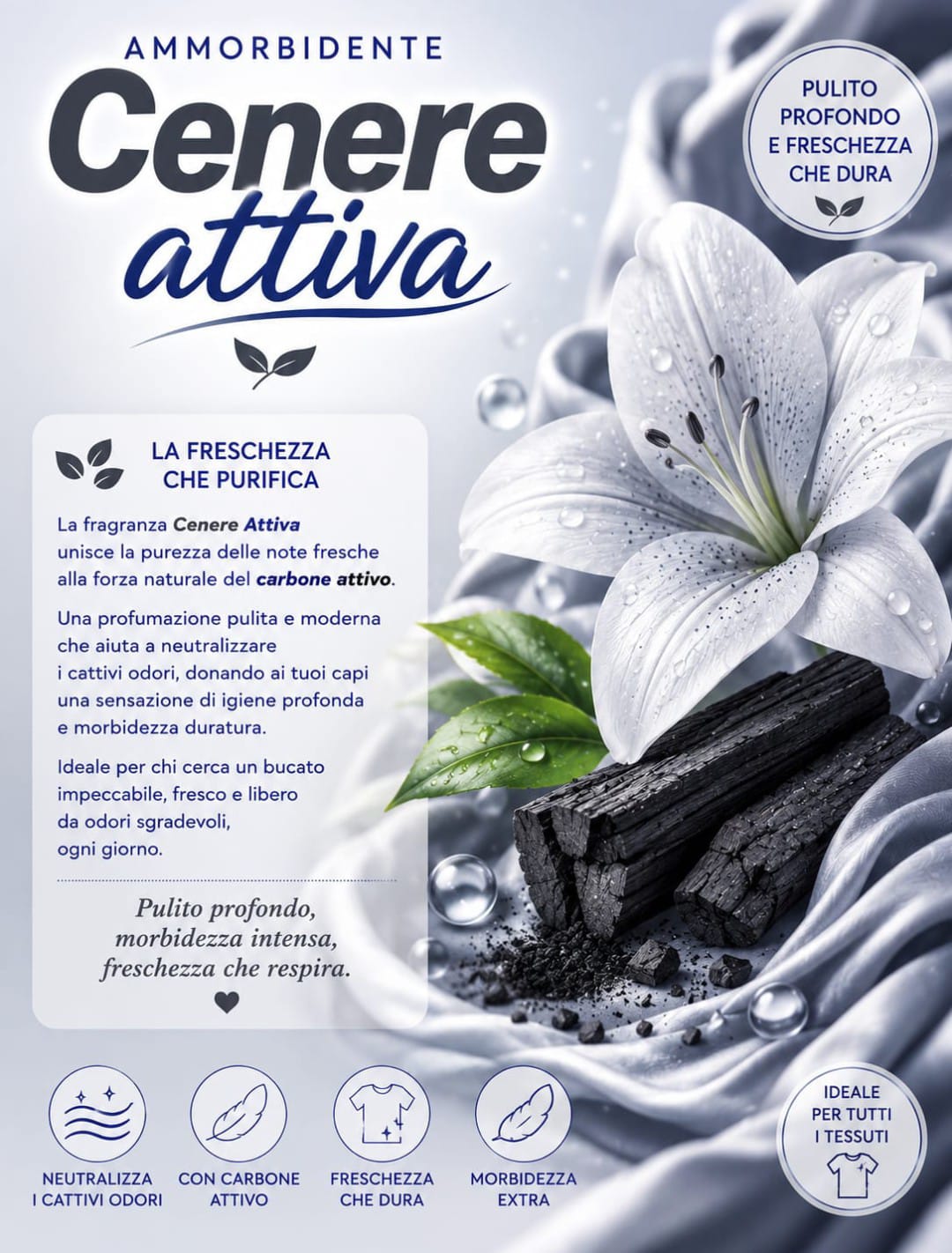 Ammorbidente cenere attiva