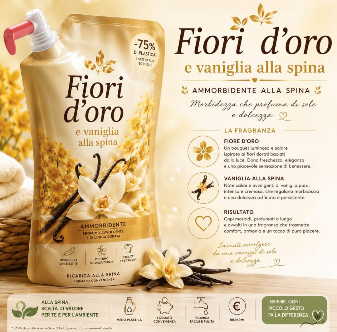 Ammorbidente fiori d'oro e vaniglia