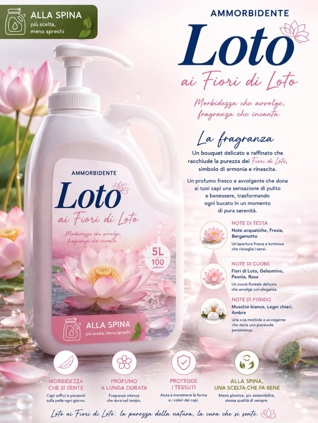 Ammorbidente super fiori di loto