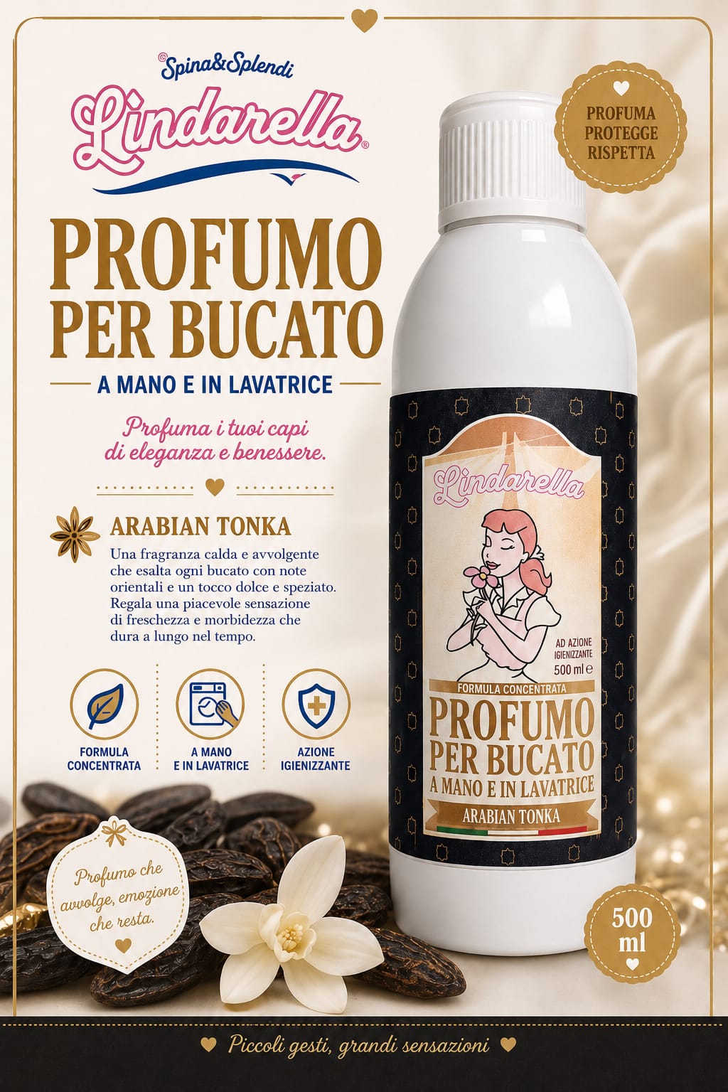 Profumo per bucato e pavimenti arabian tonka da 500ml