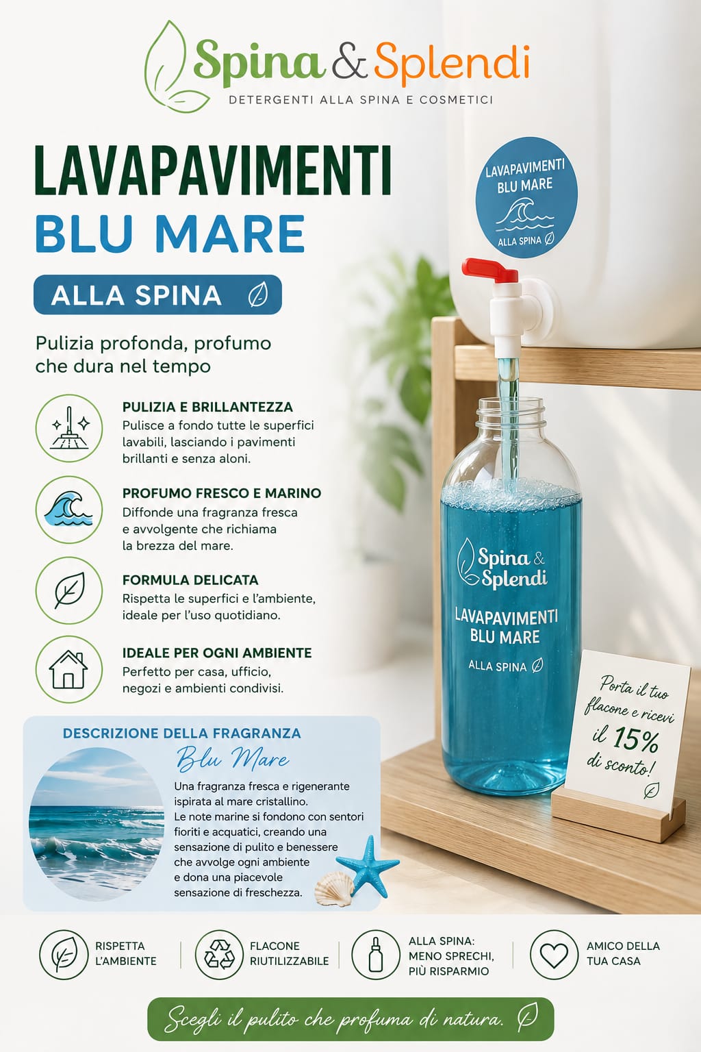 Lavapavimenti blu mare